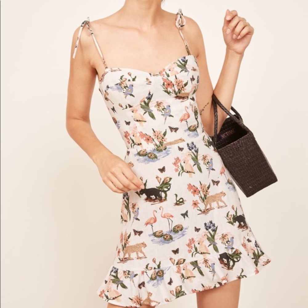 Reformation Porto Dress in Janeiro Safari sz 2